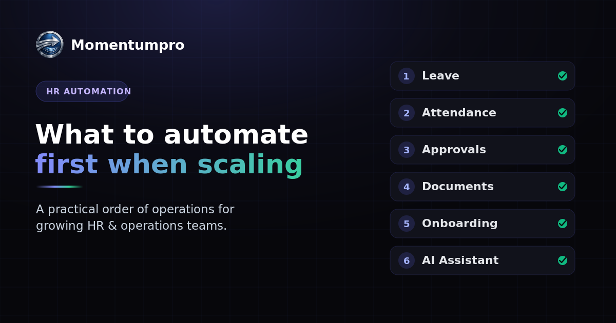 HR Automation: What to Automate First When You're Scaling Past 50 Employees
